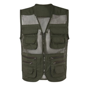 Gilet de pêche multifonctionnel en maille pour homme, détachable, imperméable, multi-poches, pour activités de plein air, vente en gros - Product Image 1