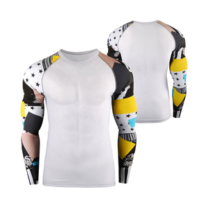 Camiseta de Compresión de Manga Corta de Alta Calidad, Diseño Personalizado, Antibacteriana, Spandex/Poliéster, Sublimada, para Hombre - Product Image 5