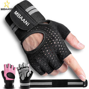 Guantes Acolchados para Levantamiento de Pesas con Soporte para Muñecas, Protección Completa de la Palma, Agarre para Entrenamiento en Gimnasio, Fitness, Ejercicio, Sin Dedos - Product Image 1
