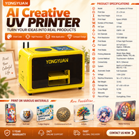 KI-Kreativ-UV-Drucker XP600 Flachbett-Tintenstrahldrucker mit WLAN und Ethernet für mobile Bildübertragung für Handyhüllen und Geschenke