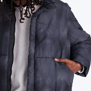 Veste matelassée unisexe personnalisée de haute qualité, style décontracté, col montant brillant, à capuche, vente en gros, toutes tailles - Product Image 3