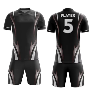 Men's Black Sublimated <b>Soccer</b> Jersey & Shorts Set V-Neck Short Sleeve <b>Soccer</b> Team Uniform Breathable Quick Dry Athletic Wear - Product Image 6