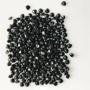 พลอยออนิกซ์สีดำธรรมชาติ 4 มม. รูปหัวใจ คุณภาพดีที่สุด พลอยหลวมสำหรับทำเครื่องประดับ เรดเมาท์เทน เจมส์ R3BOHSCT4 - Product Image 2