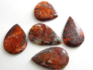 Vente en gros de pierres précieuses Cabochon lisses en Agate Crazy Lace marron, 40-60mm, magnifiques, très demandées, pierres de guérison pour pendentif - Product Image 4