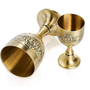 Verre à vin en métal plaqué argent de luxe avec long pied, gobelet élégant pour bar et fêtes, verre à vin rouge, verre à cocktail - Product Image 2