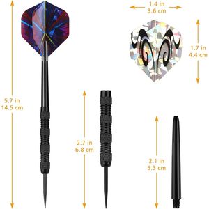 Set Professionale di Freccette con Punta in Metallo, Freccette di Alta Qualità per Tavolo da Dardo, per Gioco Competitivo - Product Image 2