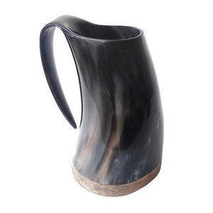 Taza de cuerno fácil para acampar o eventos Jarra de cuerno básica con borde rústico Taza de cuerno de búfalo suave para paquetes de regalo Al mejor precio - Product Image 1