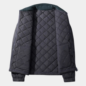 Chaquetas Acolchadas de Invierno para Hombre, Manga Larga, con Botones, Cierre de Cremallera, Bolsillos Laterales, Logotipo Personalizado, Venta al Por Mayor - Product Image 2