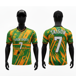 Camiseta de Fútbol para Hombre de Poliéster Transpirable GSM Premium, Diseño de Paneles Diagonales en Negro, Dorado y Blanco, Logotipo Personalizado por Sublimación - Product Image 2