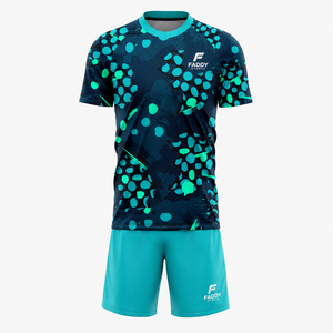 Ensemble de maillots de football personnalisés en sublimation intégrale, respirant et à séchage rapide, vêtements de sport pour hommes, adultes et jeunes - Product Image 1