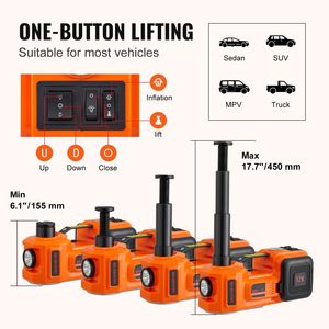 Martinetto Elettrico Portatile per Auto con Chiave a Impatto da 5 Tonnellate/11023 LBS, Pompa Gonfiabile Integrata, Sollevatore Idraulico 12V - Product Image 3