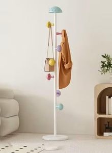 Nordic Style Standing Coat <b>Rack</b> With Colorful Hooks For Living Room Storage - Product Image 3