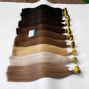 Wholesale Top Quality Double Drawn Raw Blonde Human Hair Bulk Unprocessed Virgin Hair <b>Braiding</b> <b>Extensions</b> - Product Image 2