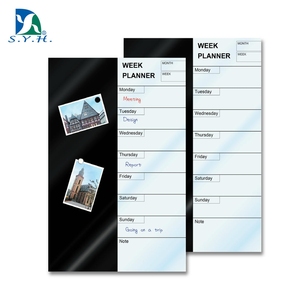 Pizarra Magnética de Vidrio con Superficie de Borrado en Seco para Planificación Semanal y Notas Creativas - Product Image 1