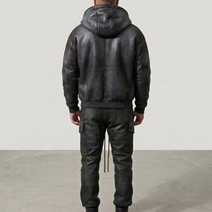 Ensemble sweat à capuche zippé et pantalon de survêtement streetwear respirant de haute qualité, effet délavé soleil, avec logo brodé personnalisé, coupe oversize - Product Image 3
