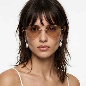 Occhiali da Sole Senza Montatura Design Esclusivo CL, Aste Senza Nichel, Lenti in Nylon, Occhiali <span class=keywords><strong>di</strong></span> Lusso - Product Image 2