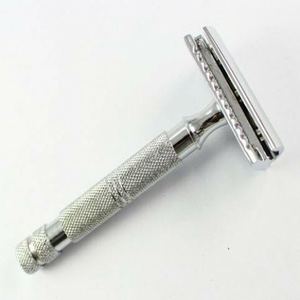 New Custom Design Men's Japan Stainless Steel Twin <b>Blade</b> Safety Razor Plastic Handle High Quality Sustainable <b>Barber</b> Shop Use - Product Image 5