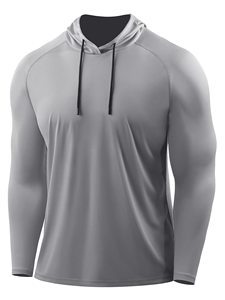 Camiseta Deportiva de Manga Larga para Hombre, con Capucha, de Secado Rápido, Transpirable, para Entrenamiento Físico, Absorbe la Humedad, Informal, Ropa Deportiva Activa - Product Image 1