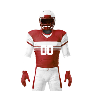 Uniforme de Fútbol Americano Personalizado de Alta Calidad al por Mayor, Ropa Deportiva para Equipos con Mangas Cortas de Talla Grande de Primera Calidad - Product Image 4