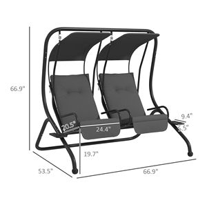 Sedia a dondolo sospesa per interni/esterni con rattan sintetico, non supportata, non difettosa, resi non accettati. - Product Image 2
