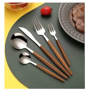 Eco Friendly Wooden Spoon & Fork Cutlery Tableware Wooden Spoon Restaurants Hotels <b>Tabletop</b> Wooden Flatware Set - Product Image 6