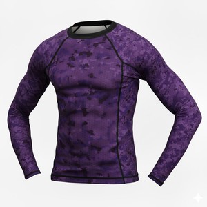 Camiseta de manga larga para hombre con protección UV, sublimación completa, secado rápido, 100% algodón, corte holgado, OEM - Product Image 2