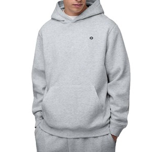 Sudaderas con Capucha de Algodón Grueso al por Mayor para Hombre, Color Gris, Estilo Oversize, Personalizables con Logotipo, Fabricación y Suministro - Product Image 3