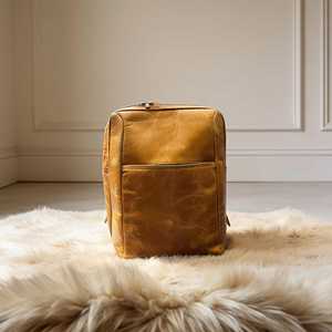 Sac à dos en cuir pleine fleur véritable personnalisé pour homme, sac de voyage de luxe pour ordinateur portable, imperméable, sac d'affaires en gros LBK-0111 - Product Image 1