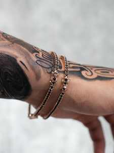 Pulsera de tenis de plata 925 con moissanita brillante y diamantes engastados en oro rosa, estilo trébol, para hombre, joyería de hip hop de rapero a la moda, para boda - Product Image 2