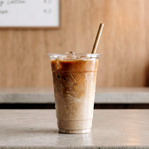Clear <b>Plastic</b> <b>Cup</b> With Straw Iced Coffee Beverage PP PET Disposable <b>Cup</b> 12oz 16oz - Product Image 1