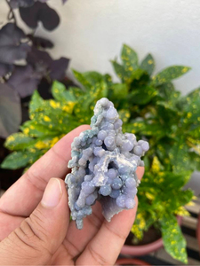 Natural Grape Agate <b>Cluster</b> | Purple Blue Botryoidal Chalcedony Mineral Specimen | Collector Display <b>Crystal</b> - Product Image 2