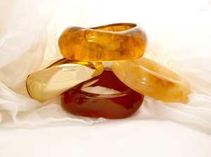 Handmade Marble Resin Bangle Stackable Chunky Wavy Gold Metal Resin Craft Curved Dome Cuff Bracelet Set Jewelry - Product Image 3