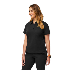 T-shirt polo élégant pour femme avec tissu léger, coupe extensible confortable, manches courtes et design décontracté élégant pour toutes les occasions - Product Image 6