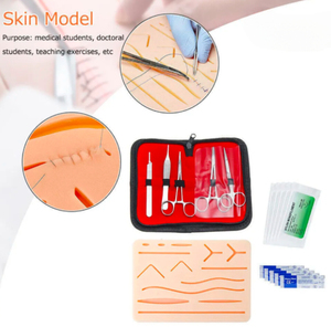 Kit d'entraînement aux sutures pour étudiants en médecine vétérinaire, instruments chirurgicaux en acier inoxydable, outils d'entraînement manuels pour les bases - Product Image 1