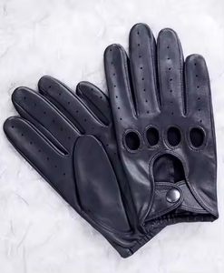 Leather Unisex Waterproof Custom Logo & Color Car Driving Gloves with Non-Slip Palm Adjustable Wrist <b>Strap</b>-Stylish Design - Product Image 4