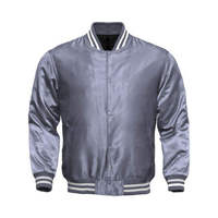 Veste bomber en satin personnalisée avec broderie, veste matelassée en satin de soie, veste de baseball, Pakistan
