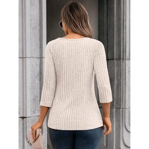 2025 blusas túnica de encaje de manga larga 3/4 para mujer, camisetas de trabajo informales de negocios elegantes para verano y otoño, mono de fiesta 2025 - Product Image 6