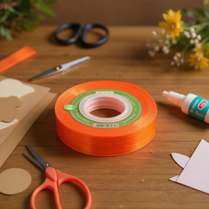 Nastro in organza arancione da 2,5 cm x 35 iarde per artigianato e decorazioni - Product Image 3