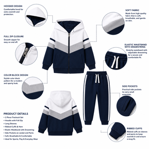 Conjunto de Sudadera con Capucha y Pantalones Deportivos de Dos Piezas con Logotipo Personalizado para Niños, Traje Deportivo para Niños y Niñas - Product Image 5