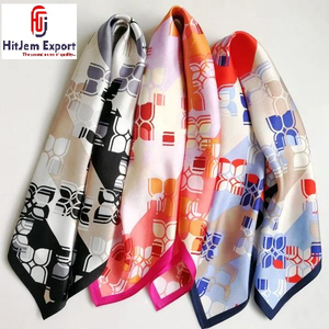 Premium Long Square Animal <b>Scarf</b> Soft Polyester Fabric Custom Logo White Label OEM ODM Custom Textile Manufacturer Export - Product Image 1