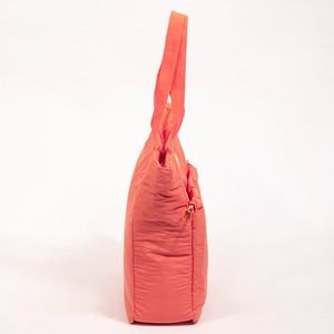 Pale Orange Pleated <b>Tote</b> Bag Soft Handbag Lightweight Shoulder Bag Casual Bag - Product Image 4
