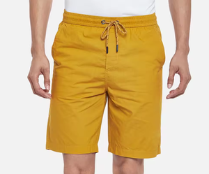 Pantalones cortos de baloncesto para hombre, de longitud media, lisos, antiarrugas, de poliéster transpirable con cintura elástica - Product Image 1