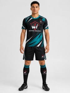 Soccer Uniform Custom Team Jersey And Shorts Breathable Moisture Wicking Lightweight <b>Athletic</b> Sportswear For Professional - Product Image 1