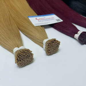 ผมต่อแบบ i-TIP บริสุทธิ์ของเวียดนามไม่หลุดร่วงไม่พันกันสารเคมีไม่มีสี - Product Image 2