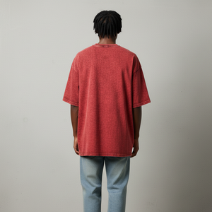 T-shirts pour hommes OEM de haute qualité, style vintage délavé au soleil, coupe ample, impression personnalisée, épaules tombantes, style court, effet délavé à l'acide - Product Image 2