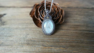 Collier pendentif bouddhiste en alliage de cuivre et de zinc, perle d'eau douce, fait à la main, style bohème, macramé, réglable, bijoux unisexe, papillon - Product Image 4