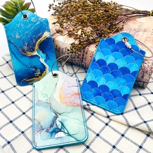 Etiquetas de equipaje de cuero texturizado personalizado Etiquetas de equipaje de cuero PU personalizado, Marktex - Product Image 5