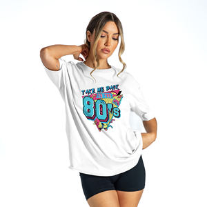 Retro Vintage 1980's Costume 80's Outfit Hombres Mujeres 80's Party Pullover Camiseta de gran tamaño - Product Image 4