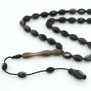 Elegantes cuentas de oración islámicas de cuerno de alta calidad con cordón resistente, cuentas de oración religiosas hechas a mano para uso diario - Product Image 1