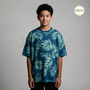 Teenager Oversize Casual Breathable T-<b>Shirts</b> Summer Unisex Baggy Fit Cotton Eco-Friendly Tees Trendy Streetwear <b>for</b> Boys Girls - Product Image 4